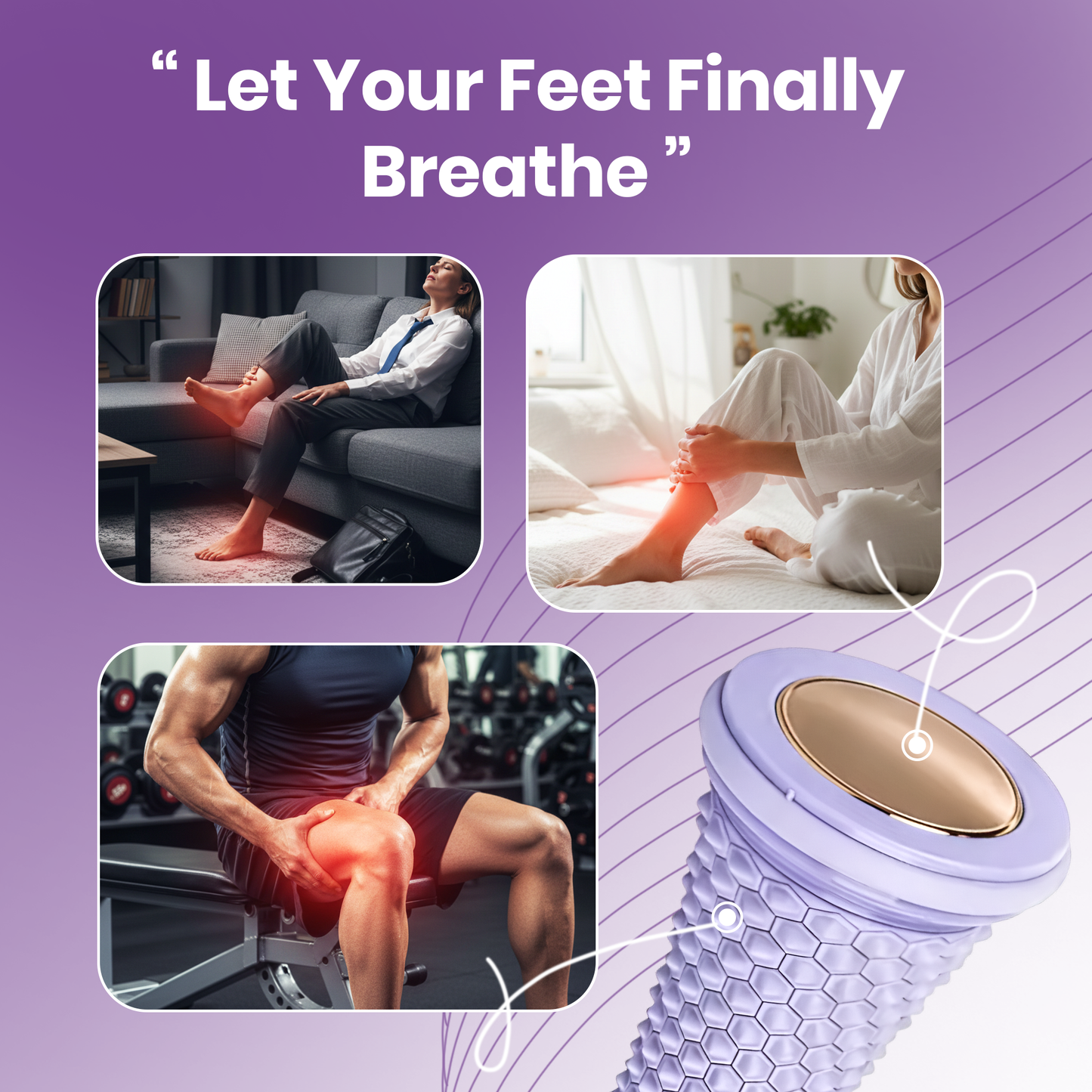 Foot Massage Roller- Instant Sore Feet & Heel Comfort